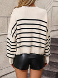 Talilah Stripe Knit Top - Cream