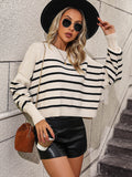 Talilah Stripe Knit Top - Cream